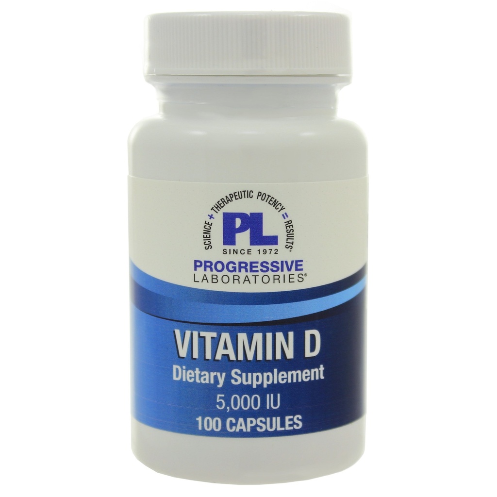 Progressieve Labs Vitamine D-3 5000 IE 100 capsules