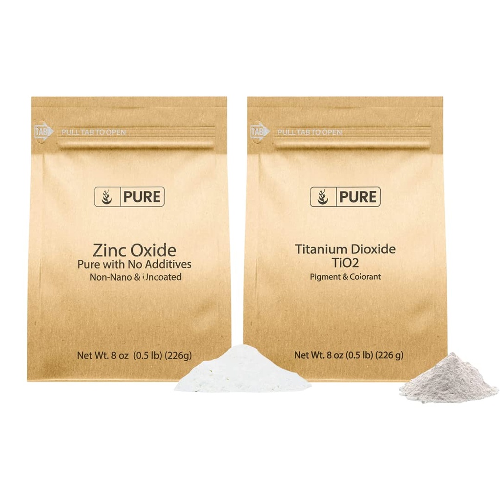 Pure Original Ingrediënten Zonneschermbundel, (8 oz) Zinkoxide, Titaniumdioxide, Huidkluis, Zonbeschermer