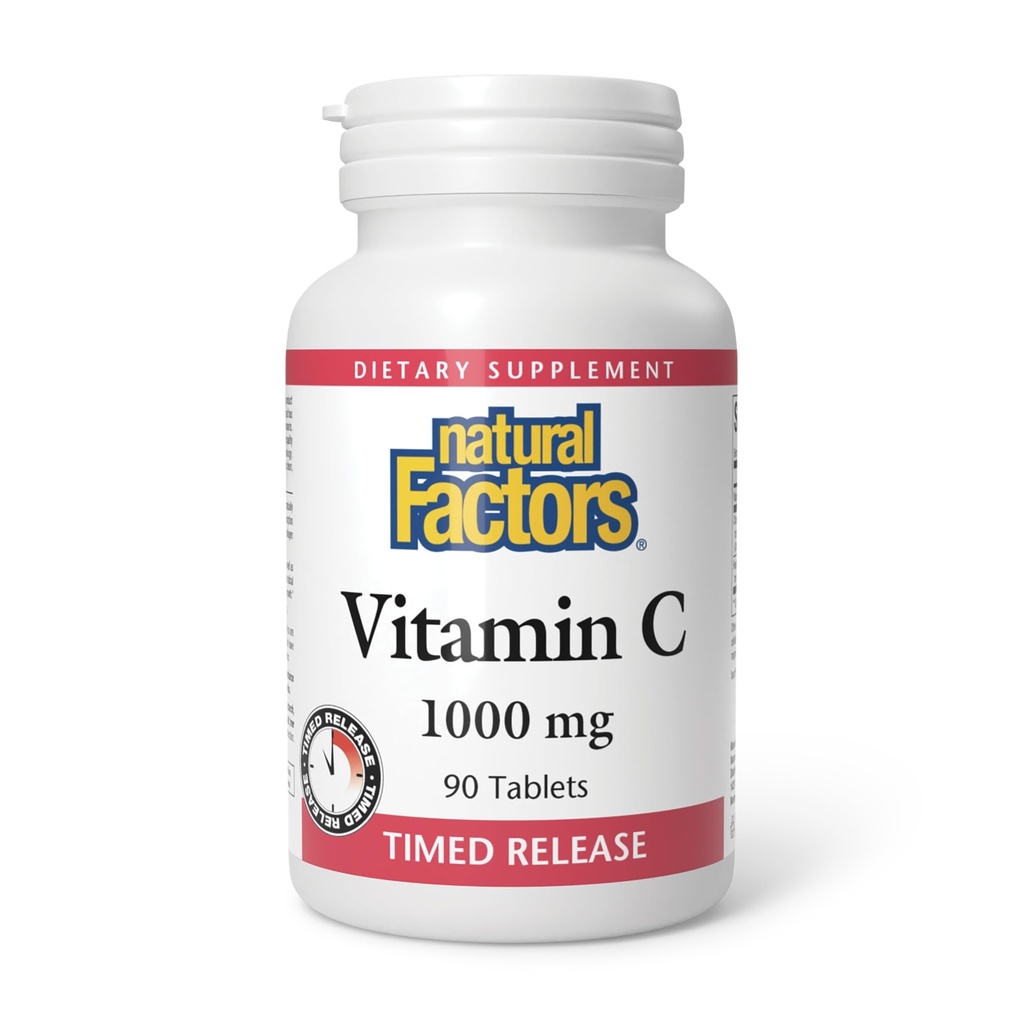 Natuurlijke factoren - Vitamine C 1000mg tijd vrijgeven, Krachtige antioxidant bescherming, 90 tabletten