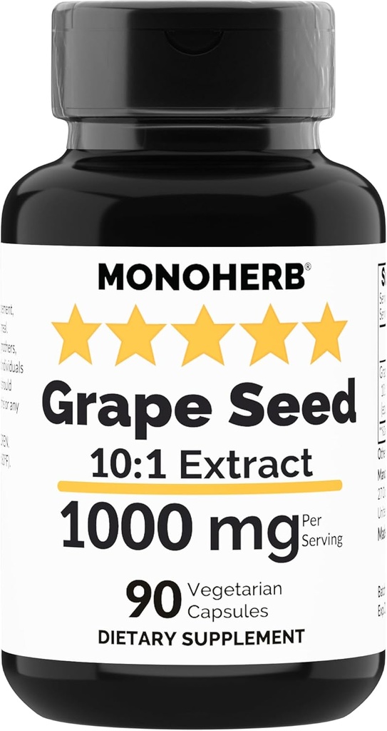 MONOHERB Grape Seed Extract 1000 mg - 90 Vegetarische Capsules