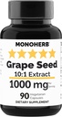 MONOHERB Grape Seed Extract 1000 mg - 90 Vegetarische Capsules