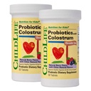 KINDLIFE ESSENTIËLES ChildBiotics met Colostrum- Probiotica voor kinderen, Probiotica voor spijsverteringsgezondheid, Kauwtabletten, Kinderprobiotica, Colostrum voor kinderen - Natural Berry, 92 tabletten (pakket van 2)