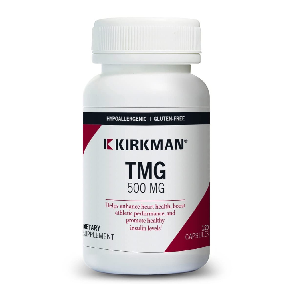 Kirkman TMG 500 mg - Hypoallergeen -120 Vegetarische Capsules - Trimethylglycine - Glutenvrij - Caseïnevrij