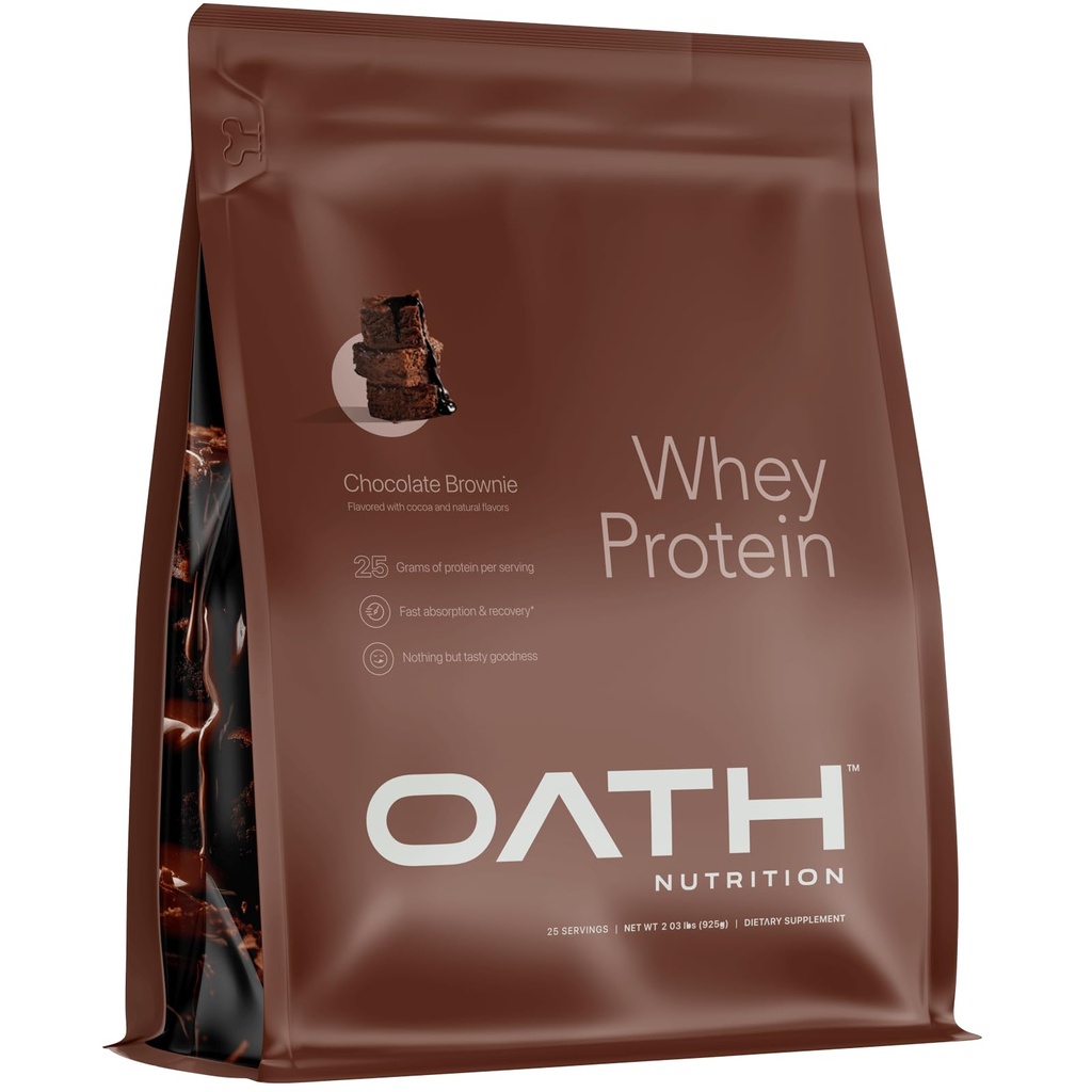 Eed Voeding Wei Proteïne Poeder, Chocolate Brownie, 25 Gram Proteïne en slechts 1 Gram Suiker per portie, 2 lbs, 25 Servers
