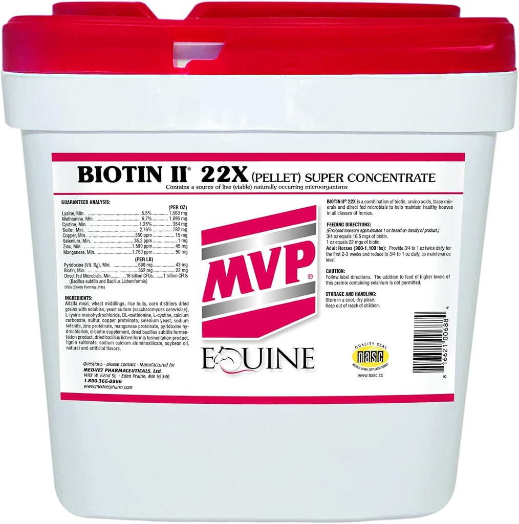 Biotine II 22X (35lb) Hoofsupplement voor paarden