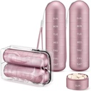 [2 Pack] Zannaki Metal Travel Pill Organizer, Portable Waterproof Weekly Pill Box, Large Aluminum Alloy Pill Case Container, BPA Free 7 Day Daily Medicine Organizer Holder for Vitamin, Supplement