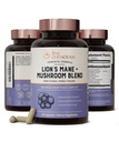 Live Conscious Lions Mane Mushroom Supplement Capsules voor Hersenen Ondersteuning w/Lion's Mane, Cordyceps, Reishi, en Turkije staart Paddestoelen - Cognitive Geheugen Supplement voor Hersenen