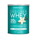 Designer Wellness Designer Whey Natural 100% Wei Proteïne Poeder met Probiotica, Vezel, en Key B-Vitamins voor Energie, Glutenvrije, Non-GMO, Franse Vanille 12 oz
