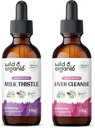 Wild & Organic Milk Thistle Tinctuur 2 fl oz & Lever Reiniging Tinctuur 2 fl oz
