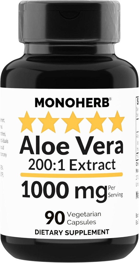 MONOHERB Aloë Vera 1000 mg - 200x Extract - 90 capsules