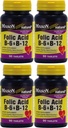 Foliumzuur B-6 & B12 hartgezondheidsformule 90 tabletten per fles Verpakking van 4 totaal 360 tabletten