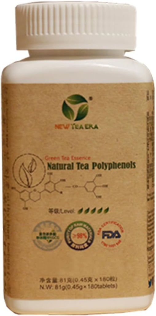 Green Tea Extract 98%, Thee polyfenolen tabletten, Antioxidant en Immuun Ondersteuning,Single Fles 180 tabletten