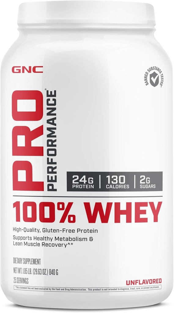GNC Pro Performance 100% Whey - Unflavored (25 Servings)