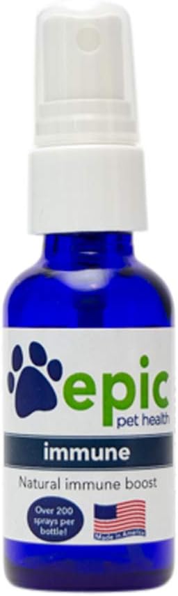 Immune - All Natural Electrolyte Supplement - Promotes Healthy Immune System- Helps Relieve Allergies & Discomfort- Nutritional Multivitamin for Cats & Dogs (Spray 1 oz)