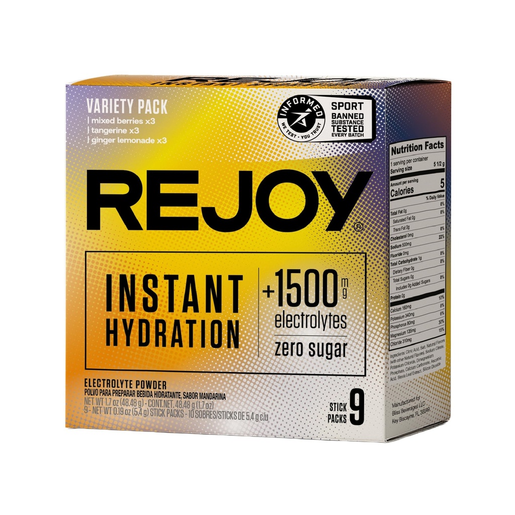Verheug je op de Electrolyte Powder Packets, 9 Sticks, Hydration Drink Mix Supplement, Sugar Free, Keto and Paleo Friendly, Vegan, Non-GMO, Easy Open Single-Serving Stick (Variaty Pack)