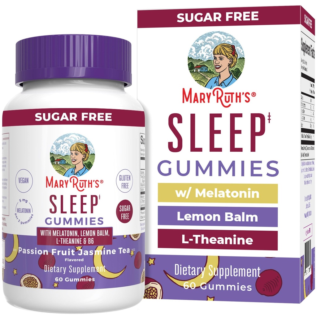 MARYRUTH'S Melatonine 5mg Slaap Gummy met L-Theanine 