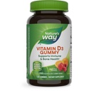 Nature's Way Vitamine D3 Gummies, Ondersteunt Immune and Bone Health*, 2000 IE (50 mcg) per 2-gummy Serving, Vitamine D3 2000IE per 2 Gummies, Gemengde Fruit smaak, 120 Tel.
