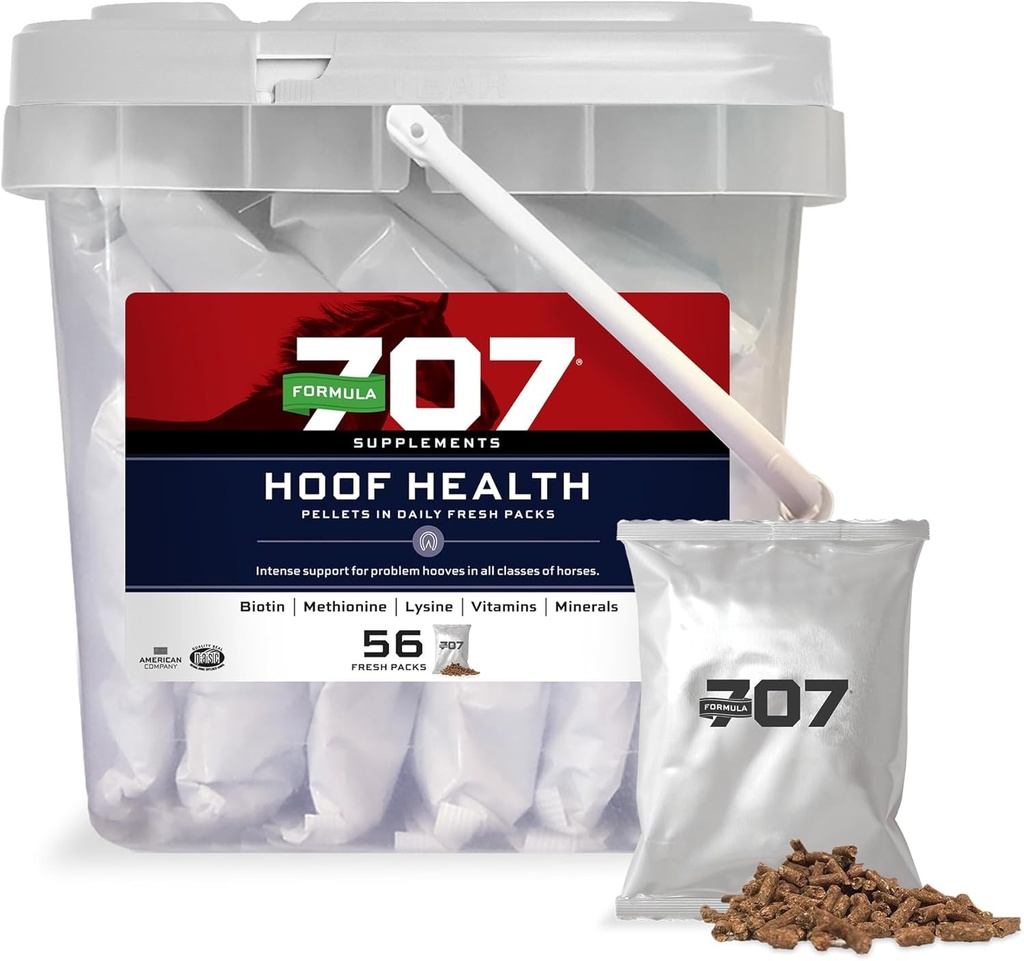 Formule 707 Hoof Health Equine Supplement, Daily Fresh Packs, 56 Day Supply - Biotine, Aminozuren en Mineralen om gezonde paardenhoeven te verbeteren en te ondersteunen