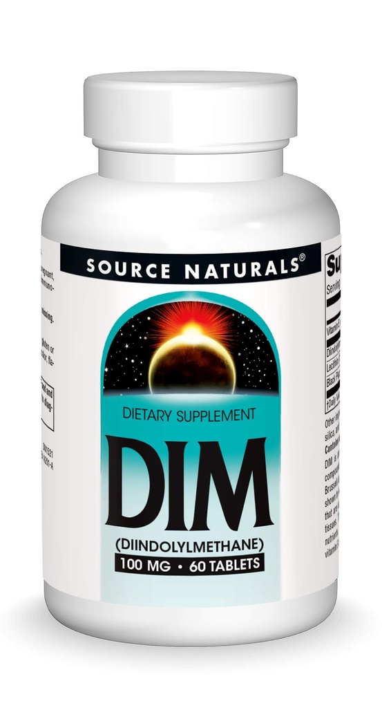Bron Naturals DIM, Diindolylmethaan 100mg met BioPerine, Vitamine E & More - 60 tabletten