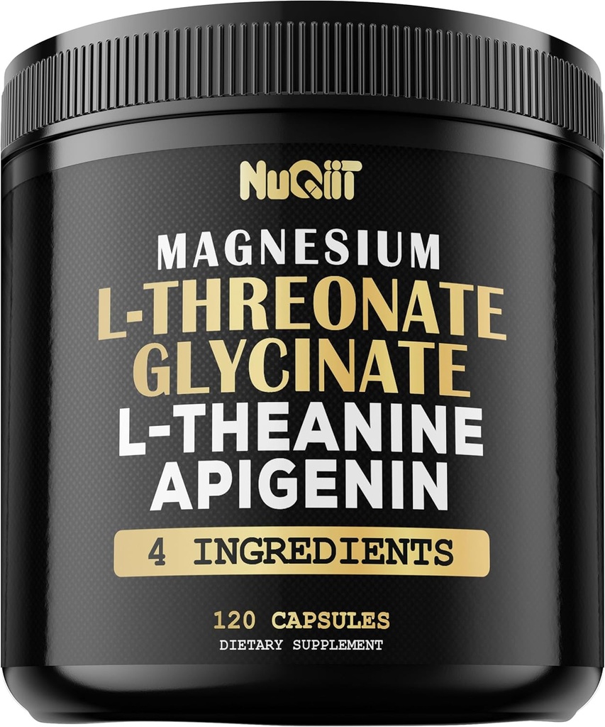 Magnesium L-Threonate Capsules 500mg Magnesium Glycinate 500mg & More Supplement - 120 Capsules - Indrukwekkende voordelen voor ondersteuning Positieve Mood, Spiergroei, Immuunstelsel, Hersengezondheid & Focus