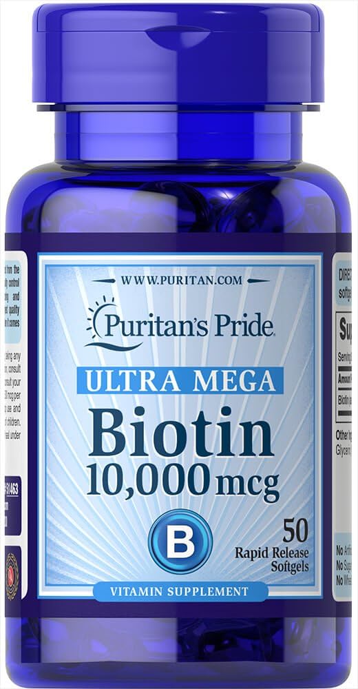 Puritan's Pride Ultra Mega Biotin 10000 Mcg 50 Tellen