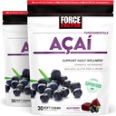 Force Factor Acai Zachte Kauwen voor Immune Ondersteuning, Oxidatieve Stress Defense, Superfood en Antioxidanten Supplement, Non-GMO, Gluten-vrij, en Veganistisch, Acai Berry smaak, 30 Zachte Kauwen, 2-Pack
