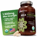 OmniBiotics Organic Milk Thistle Supplement 1500mg 