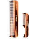 Kent Baard en Snor Grooming Set - Handmade Pocket Combs for Men's Travel and Home Use, Mini Combs for Grooming