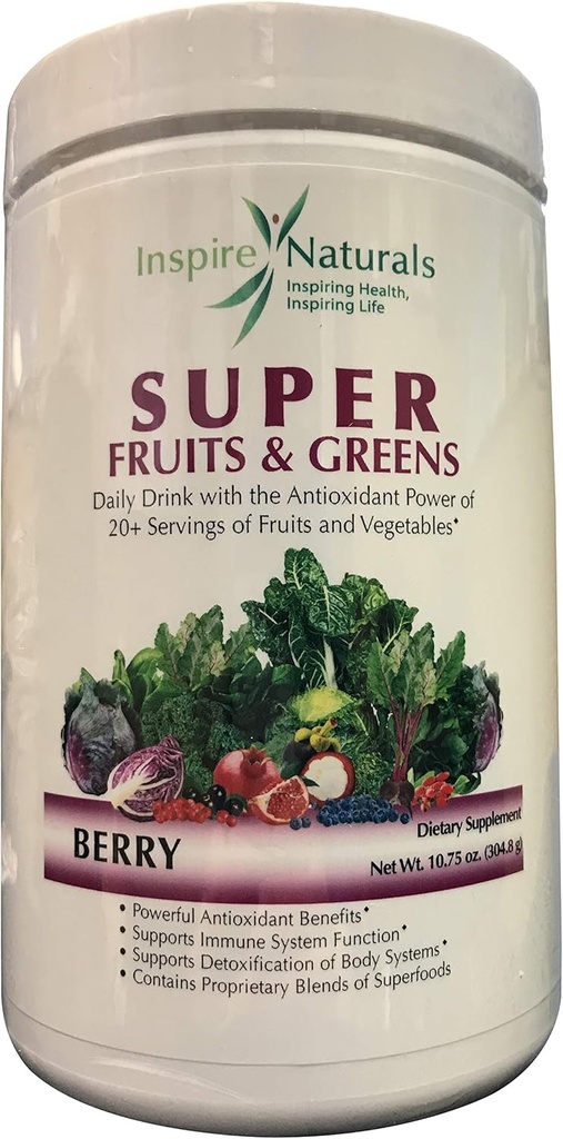 Super Fruit en Groenen, Doctor Aanbevolen Beste Proeverij Alle Natuurlijke Super Eten w/20+ Fruit en Groenten (Berry)