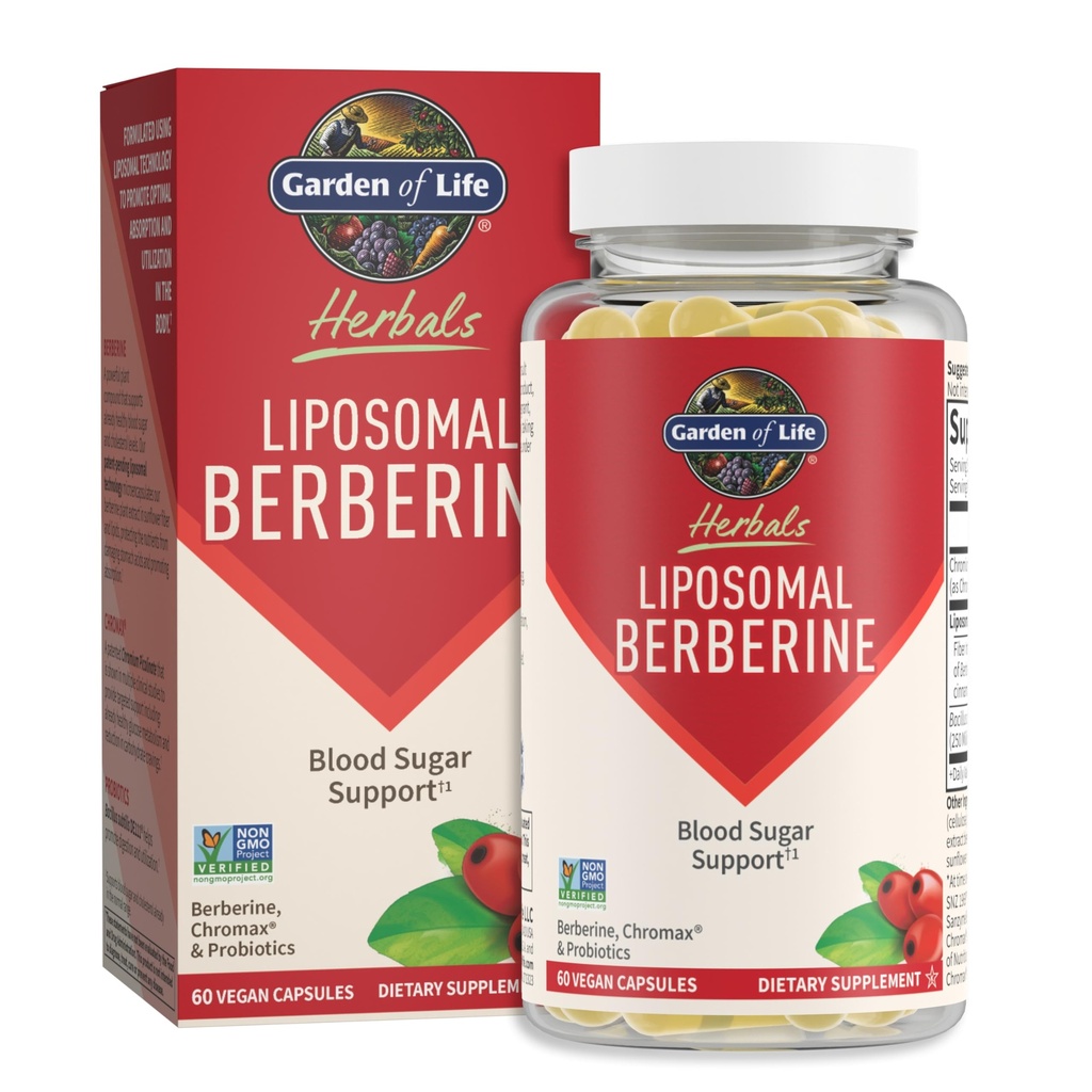 Tuin van het leven Liposomal Berberine en Chroom Picolinaat voor al gezonde bloedsuiker, glucose Metabolisme en Cholesterol .Probiotica voor gemakkelijke digestie .Niet GGO, Glutenvrij, Kosher, 30 porties