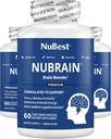 NuBrain - Advanced Brain Booster - Verbeter het geheugen, focus en helderheid met vitamine B6, Ginkgo Biloba, Bacopa Monnieri & meer - Hersensupplement voor mannen en vrouwen - 3 Pack 