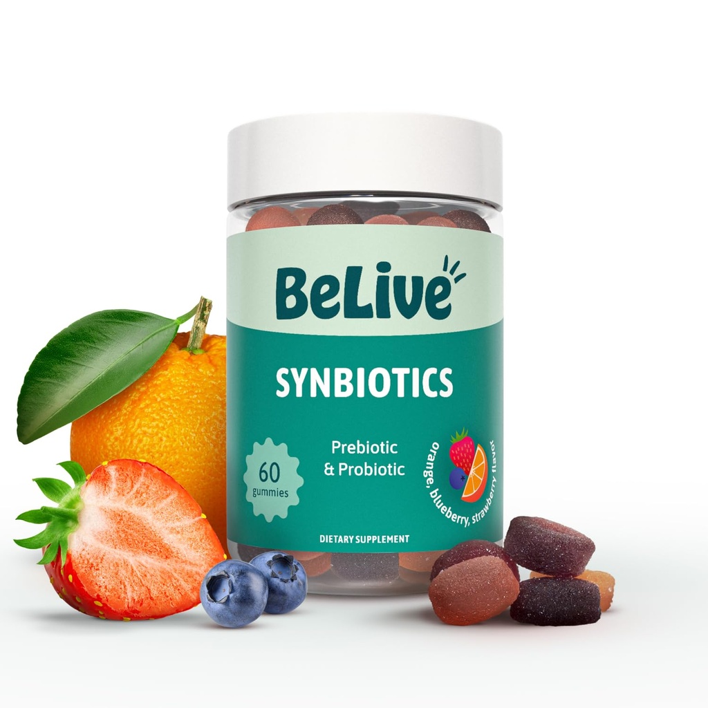 BeLive Synbiotica - Probiotic & Prebiotic Fiber Gummies 