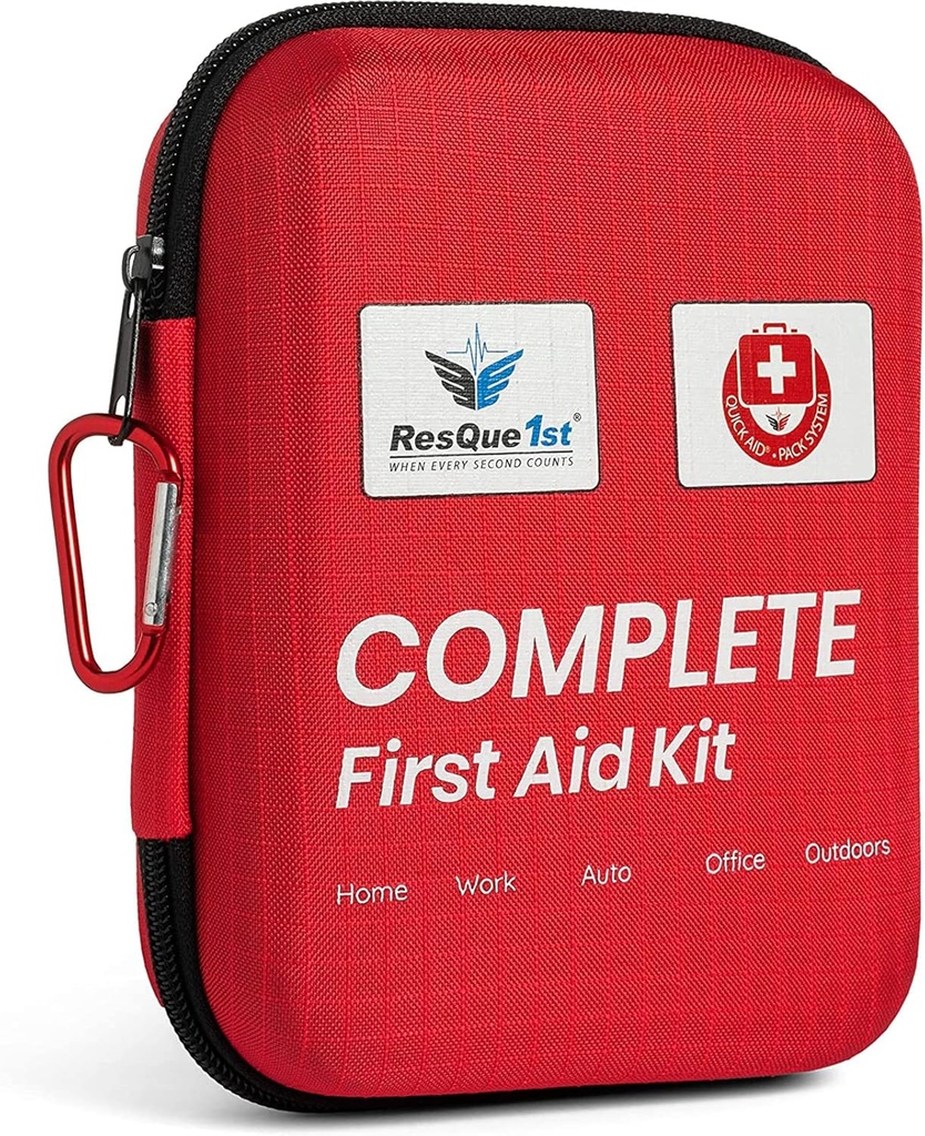 First Aid Kit for Home and Travel Essentials - Ideal for Emergency Car Kit and Camping Essentials - Portable First Aid Kits and Outdoors - Emergency First Aid Kit for Car and Road Trip Essentials