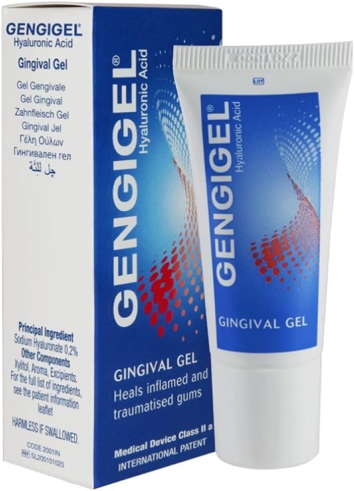 Gengigel Hyaluronzuur Orale Gel voor Mond & Gum Discomfort (20ml), kalmeert irriteren, bevordert natuurlijke genezing en beschermt Delicate Orale Weefsel, Geen Paraben of SLS, Vegan & Kosher