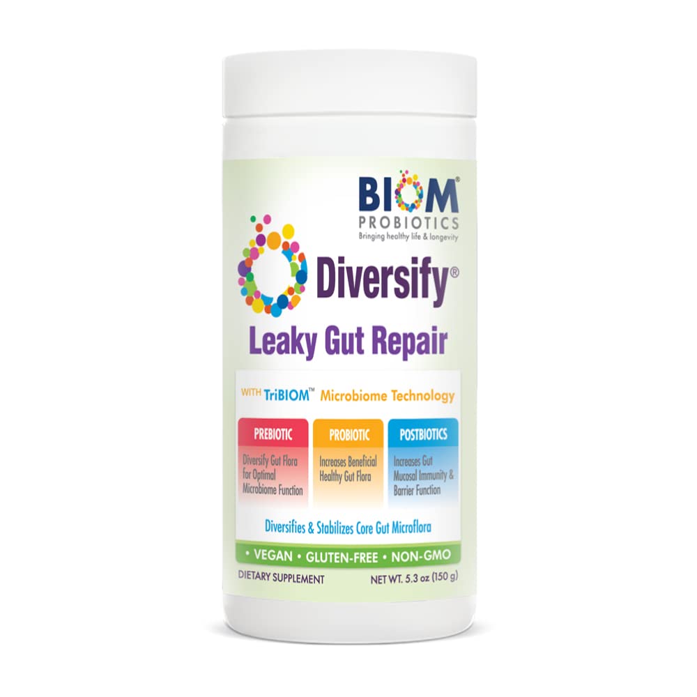 Diversify® Total Gut Health Human Milk Oligosacchariden met prebiotica + resistent zetmeel. Precisie Probiotische Formule om te helpen met Leaky Gut. Vegan, Non-GMO Glutenvrije (1 Unit)