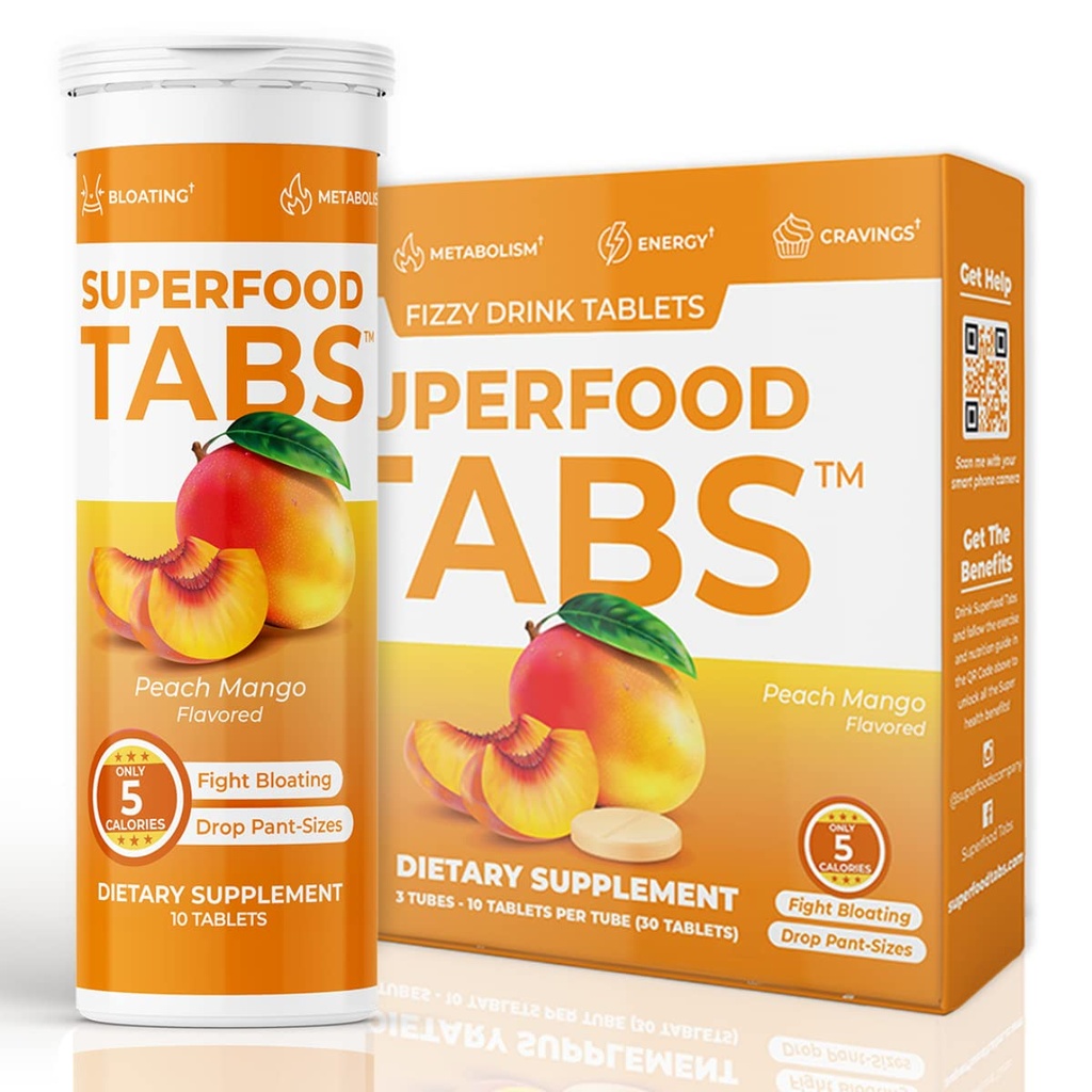 Superfood Tabs skinnytabs Anti-Bloat Reiniging Drank met 15 Superfoods 
