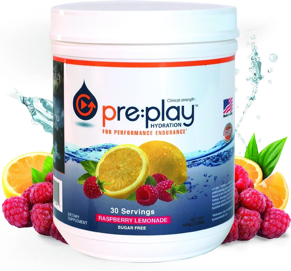 Hydration and Energy Drink Powder, Raspberry Limonade - 30 Serving Tub