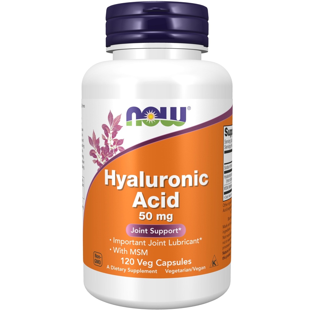 NU Voedingssupplementen, Hyaluronzuur 50 mg met MSM, gewrichtsondersteuning*, 120 Veg capsules