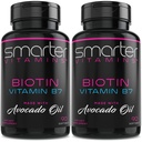 (2 Pack) Slimmer Biotin 5000 mcg in Avocado Oil, Vitamine B7, Non-GMO, 90 Mini Liquid Softgels, No Soy
