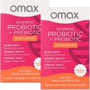 2 Pack Omax Prebiotica & Probiotica Complex for Women, pH Balance, Vaginaal Health, Urinaire Tract, Gist, UTI/BV Prevention, Bloating pH 20 Miljard CFU 