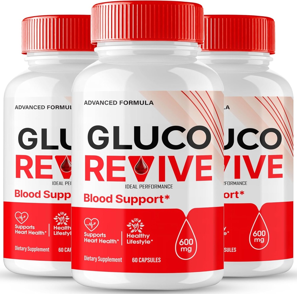 Gluco Revive Pillen, Gluco Revive Supplement Capsules, Gluco Revive Health and Wellness Ondersteuning - Maximale sterkte Alle natuurlijke geavanceerde formule, Gluco Revive Health Pillen Reviews (3 Pack)