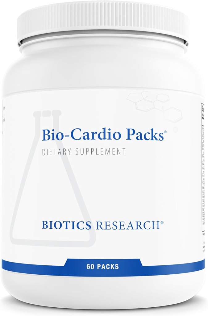 BIOTICS Research Bio Cardio Packs Handige dagelijkse supplement pakketten voor de gezondheid van het hart, essentiële vetzuren, uitgebreide voedingsformule, cardiovasculaire gezondheid 60 Packs