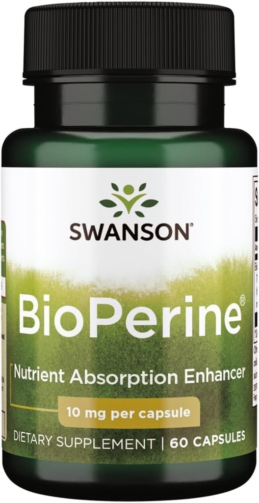 Swanson Bioperine Nutrient Absorptie Enhancer 10 Milligrammen 60 Capsules
