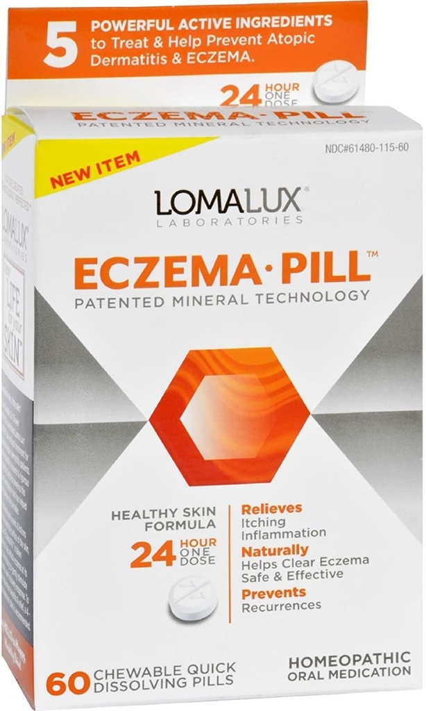 Loma Lux Laboratories Acne Eczema - Kauwbaar - Quick Dissolving - 60 Tel.