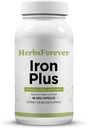 Herbsforever Iron Plus Capsules Supplement bevordert ijzer niveau 60 capsules