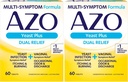 AZO Gist Plus Dual Relief Tablets, Gistinfectie en Vaginale Symptoom Relief, Relives Jeuk & Burning, 60 Count (pack of 2)