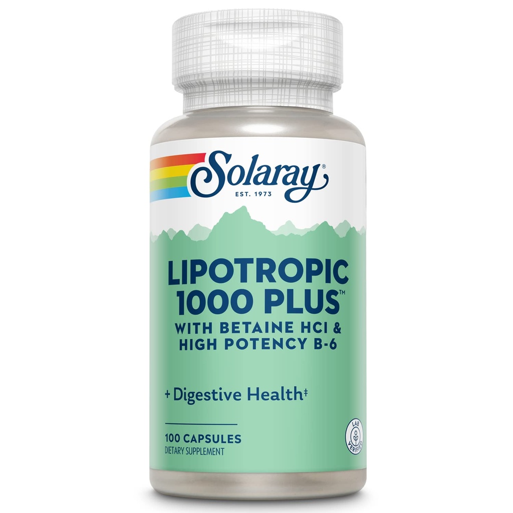 SOLARAY Lipotropic 1000 Plus Vitamine Capsules 100 Tellen