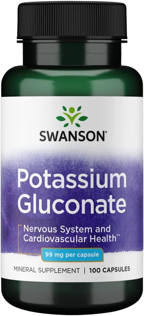 Swanson Kalium (Gluconaat) 99 Milligrammen 100 Capsules