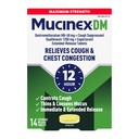 Cough Suppressant en Expectorant, Mucinex DM Maximale sterkte 12 uur tabletten, 14ct, 1200 mg Guaifenesin, Verlicht Borstcongestie, Quiets Nat en Droge Hoest, 1 Doctor Aanbevolen OTC Expectorant