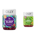 OLLY Muscle Recovery Slaap Gummies, Slaap en Pijn Spierondersteuning, 3mg Melatonine, Tart Cherry & Daily Energy Gummy, Cafeïnevrij, Vitamine B12, CoQ10, Goji Berry, Adult Chewable Supplement
